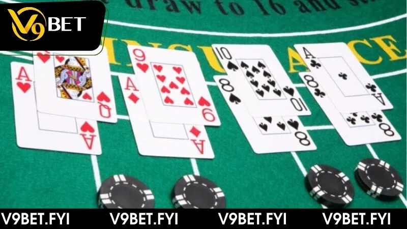 Tính điểm trong Blackjack sẽ dựa vào quy định trên từng lá bài